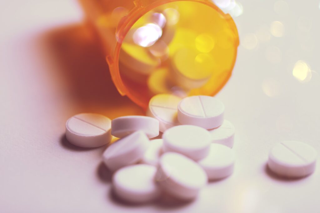 white benzodiazepine tablets